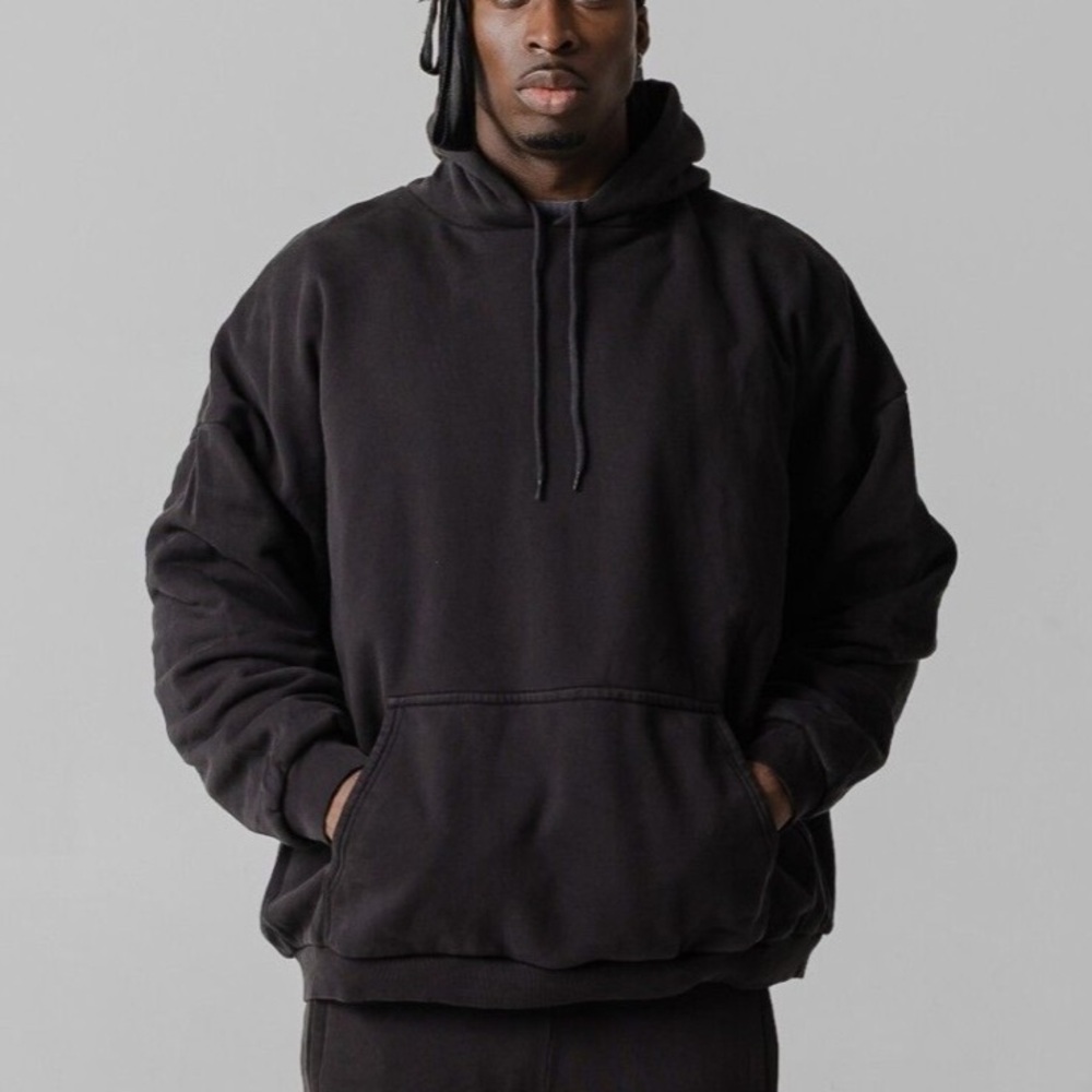 YEEZY GAP PULLOVER SWEATSHIRT HOODIE BLACK - M